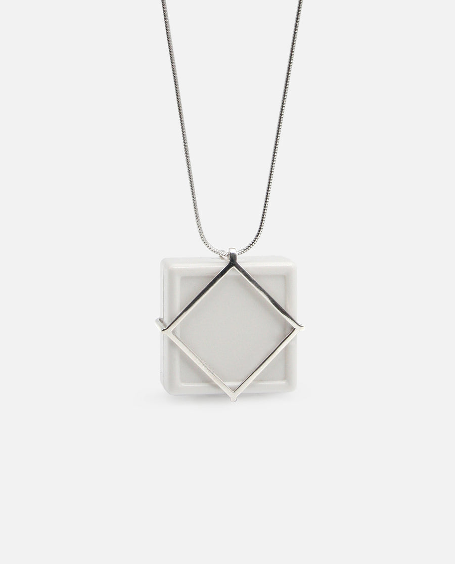 Gemstone box necklace