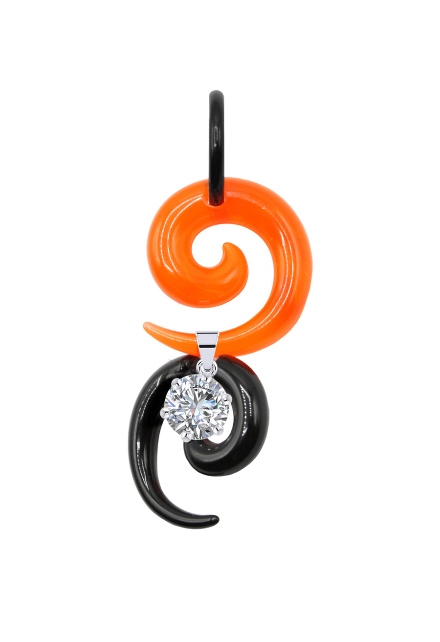 ACID orange earring
