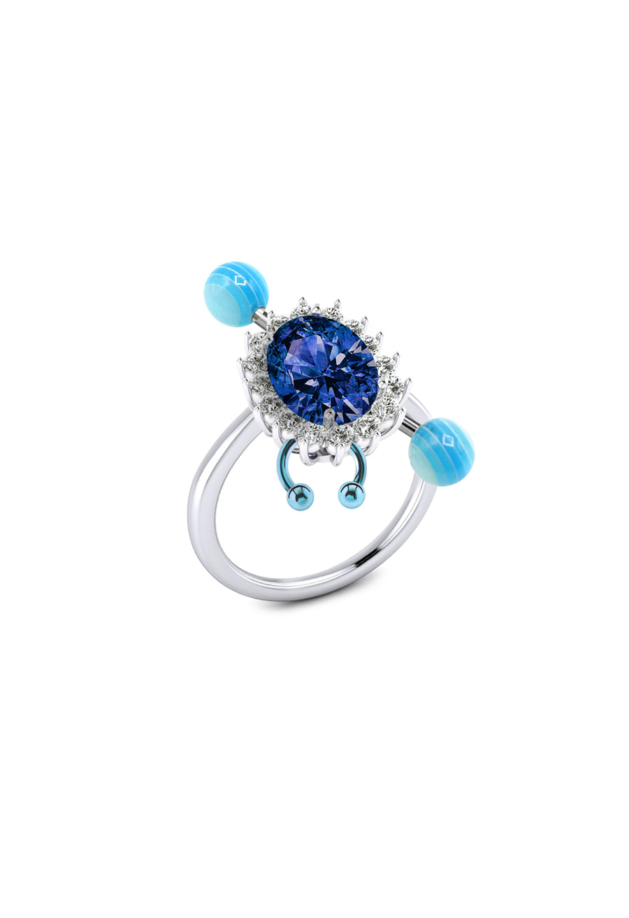 RAVE blue ring