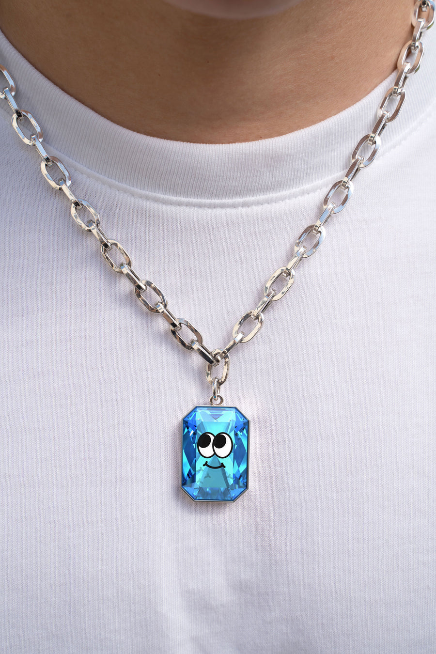 Big LUCY blue necklace